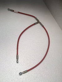 Kart Stahlflex Bremsleitung komplett für Anschluss an 2 Bremssättel hinten 25x36x46mm