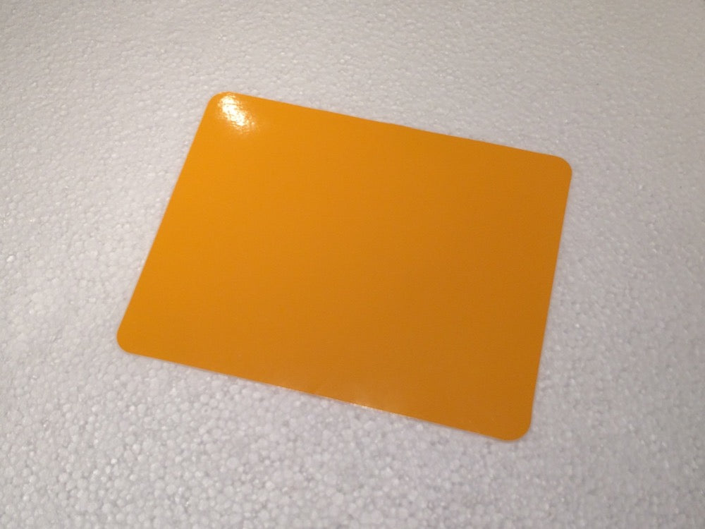 Kart Aufkleber Gelb Nummerntafel hinten