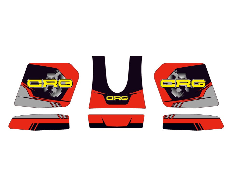 CRG Kart Benzintank Mini 2018 5L FS4 Aufkleberset