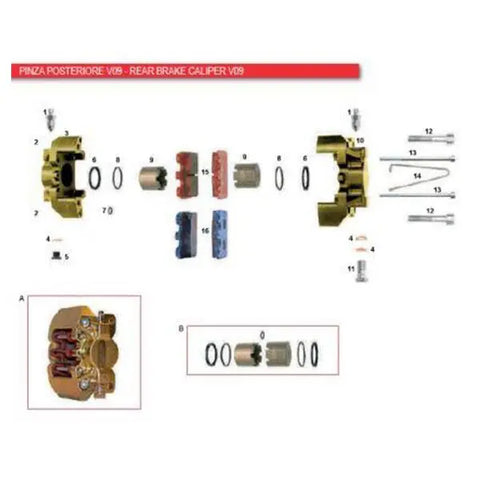 CRG Kart Bremsanlage hinten VEN09/V10/V11