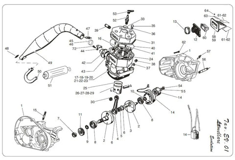 Pavesi Kart Motorenteile Tav.01
