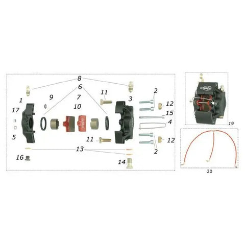 CRG Kart Bremsanlage vorne VEN05/2000UP