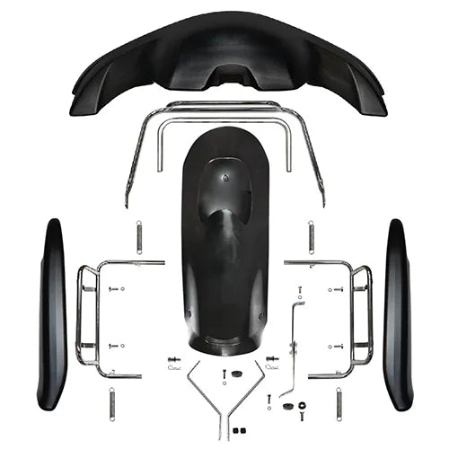 CRG Kart Spoilerset Schwarz 507/508 komplett mit Halter