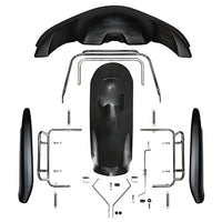 CRG Kart Spoilerset Schwarz 507/508 komplett mit Halter