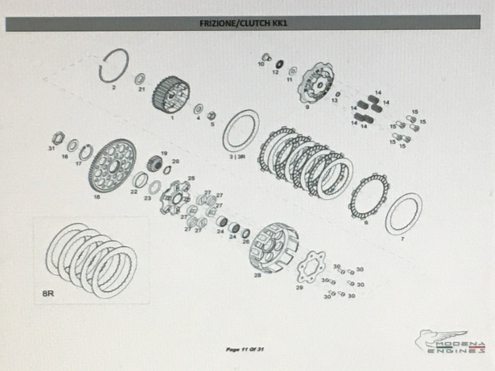 25. Modena KK2 125ccm flexible Kupplungsnabe
