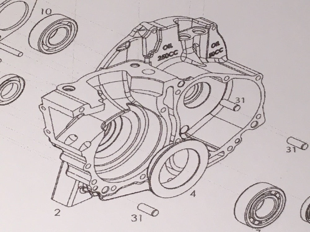 2. Modena KK2 125ccm Kupplungsgehäuse