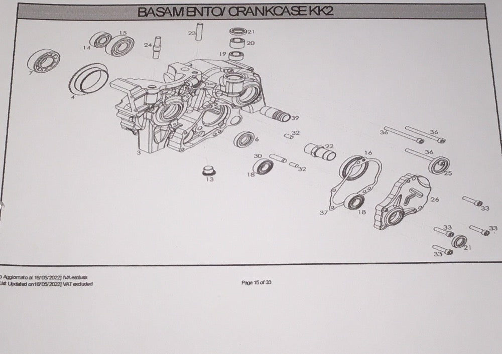 7. Modena KK2 125ccm Kurbelwellenlager SKF BC1-1442B