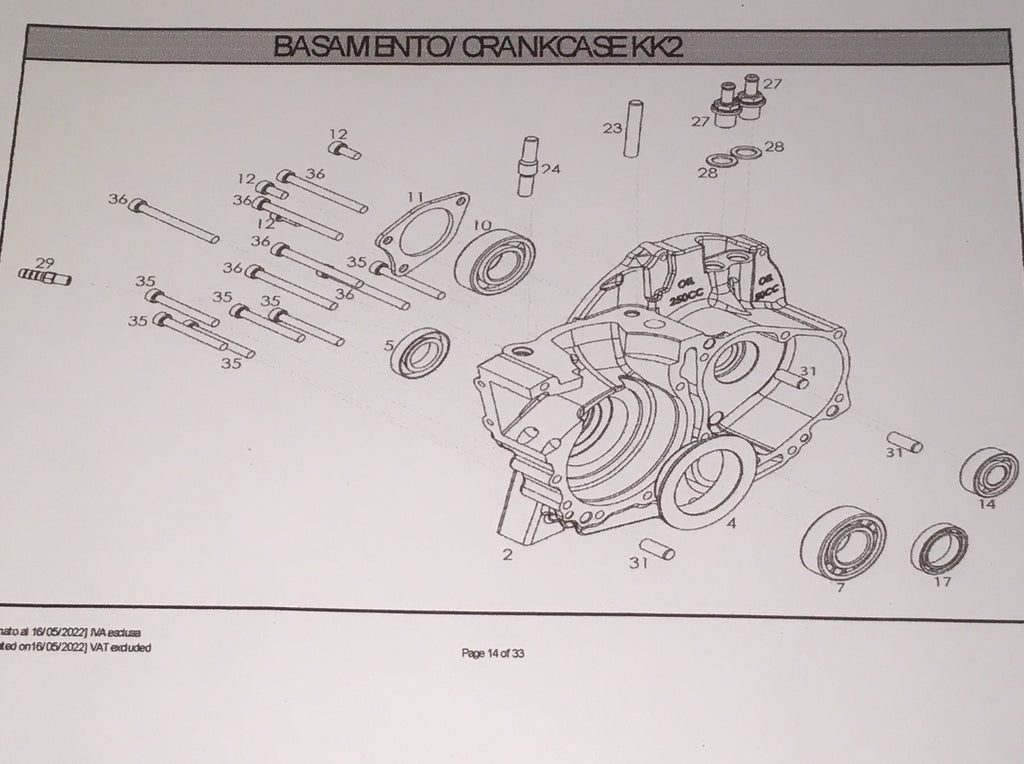17. Modena KK2 125ccm Lager 61805 2RS1 C3 25x37x7mm