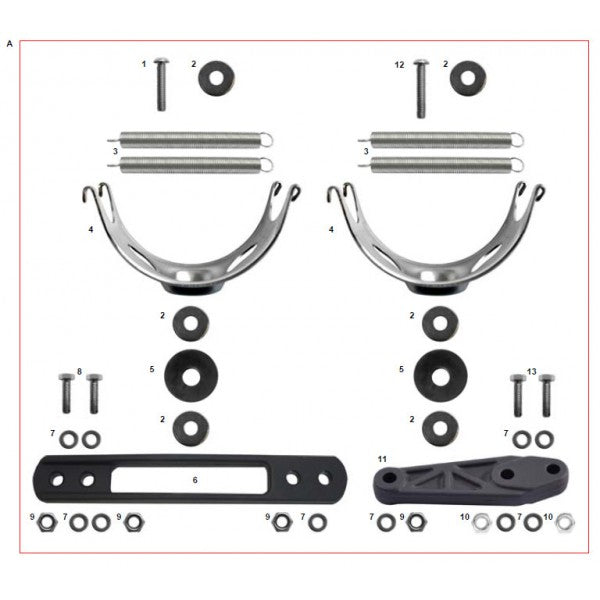 CRG Kart Auspuffhalterung KZ 2016 komplett