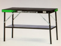 Aluminium Arbeitstisch Kart Racing Motorsport Pro mit Ablage Team Personalisiert