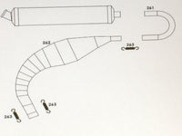 261. Maxter MXO/MXV Auspuff-Rohrbogen