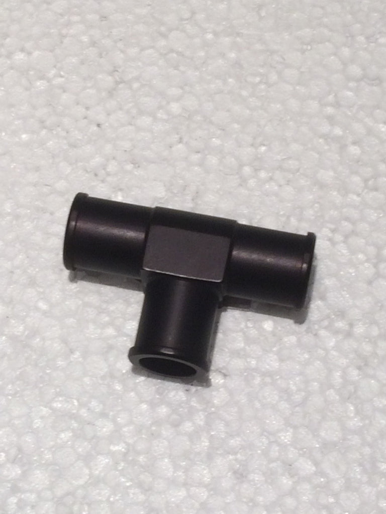 Aluminium T-Stück Verbinder 17mm Schwarz für Kart Kühlwasserschlauch