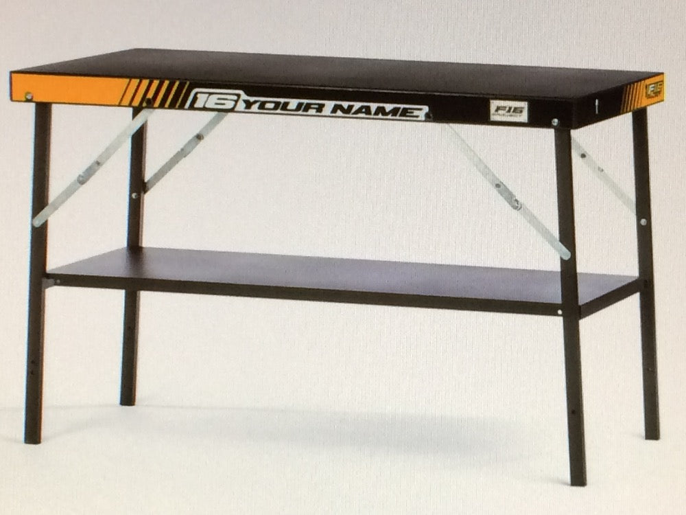 Aluminium Arbeitstisch Kart Racing Motorsport Pro mit Ablage Team Personalisiert