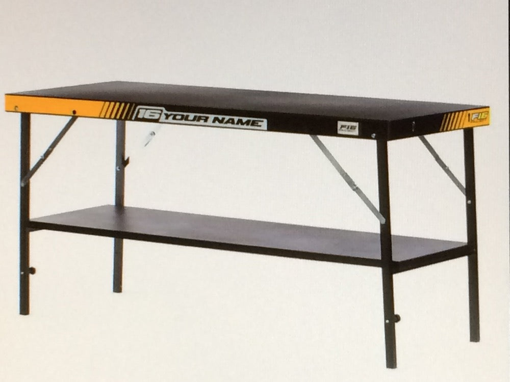 Aluminium Arbeitstisch Kart Racing Motorsport Pro mit Ablage Team Personalisiert