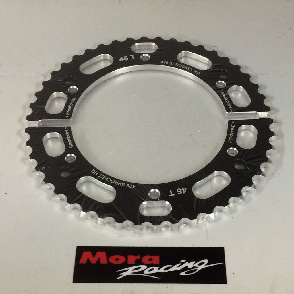 Aluminium Kettenblatt Typ 428 High Quality - 116mm Hybrid Blackline - geteilt