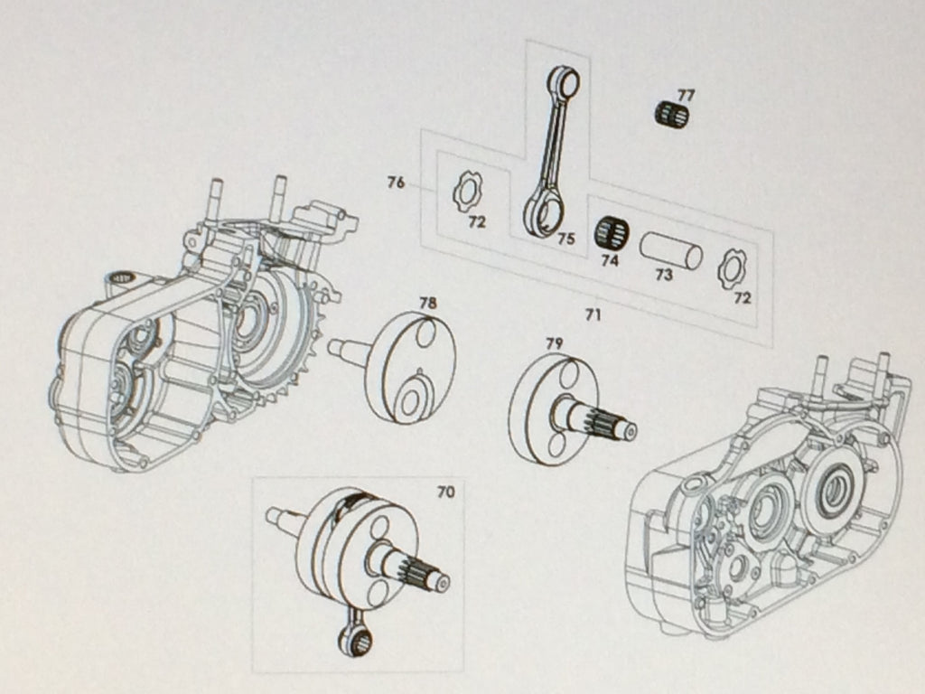 75. Maxter MXO 125ccm Kurbelwelle Pleuel