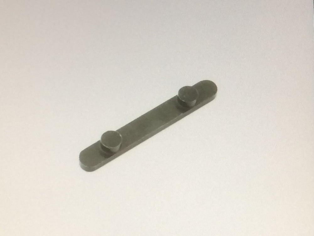 Kart Passfeder/Achskeil mit 2 Stiften Ø 6mm/Abstand 30mm/Länge 60mm/Höhe 4mm