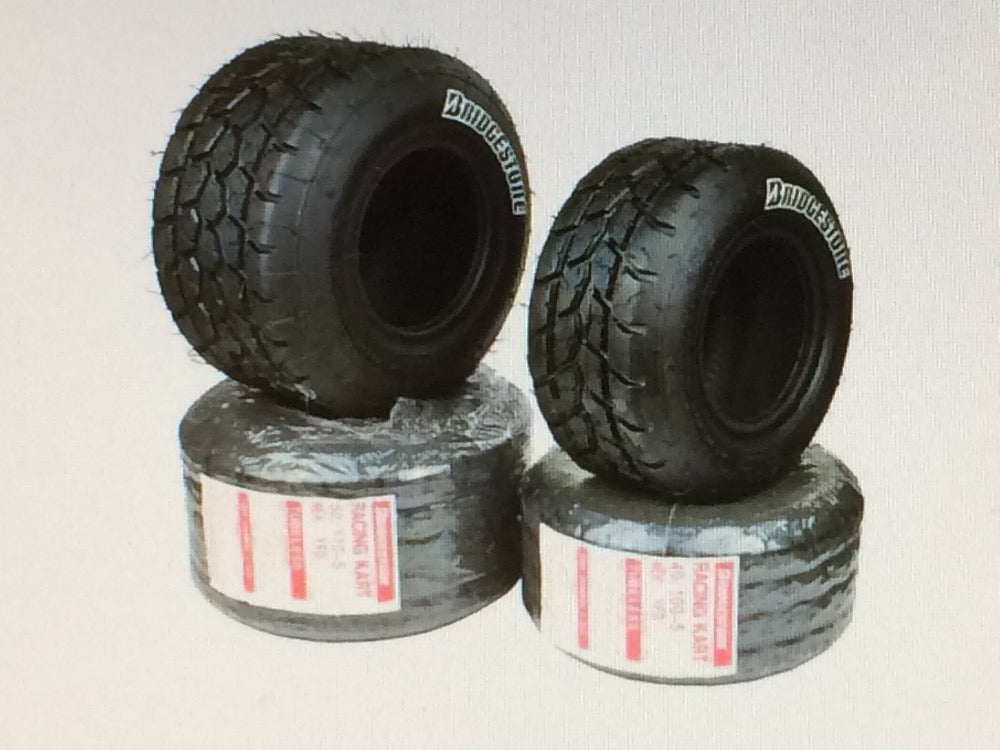 Satz Kart Regenreifen Bridgestone YFD ROK Cup Mini