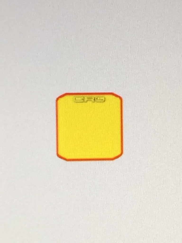 CRG Kart Aufkleber Gelb Nummerntafel hinten