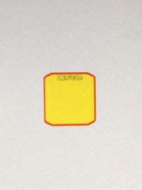 CRG Kart Aufkleber Gelb Nummerntafel hinten