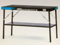 Aluminium Arbeitstisch Kart Racing Motorsport Pro mit Ablage Team Personalisiert