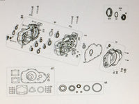 62. Maxter MXO 125ccm Kurbelgehäuse Dichtungssatz + O-Ringe