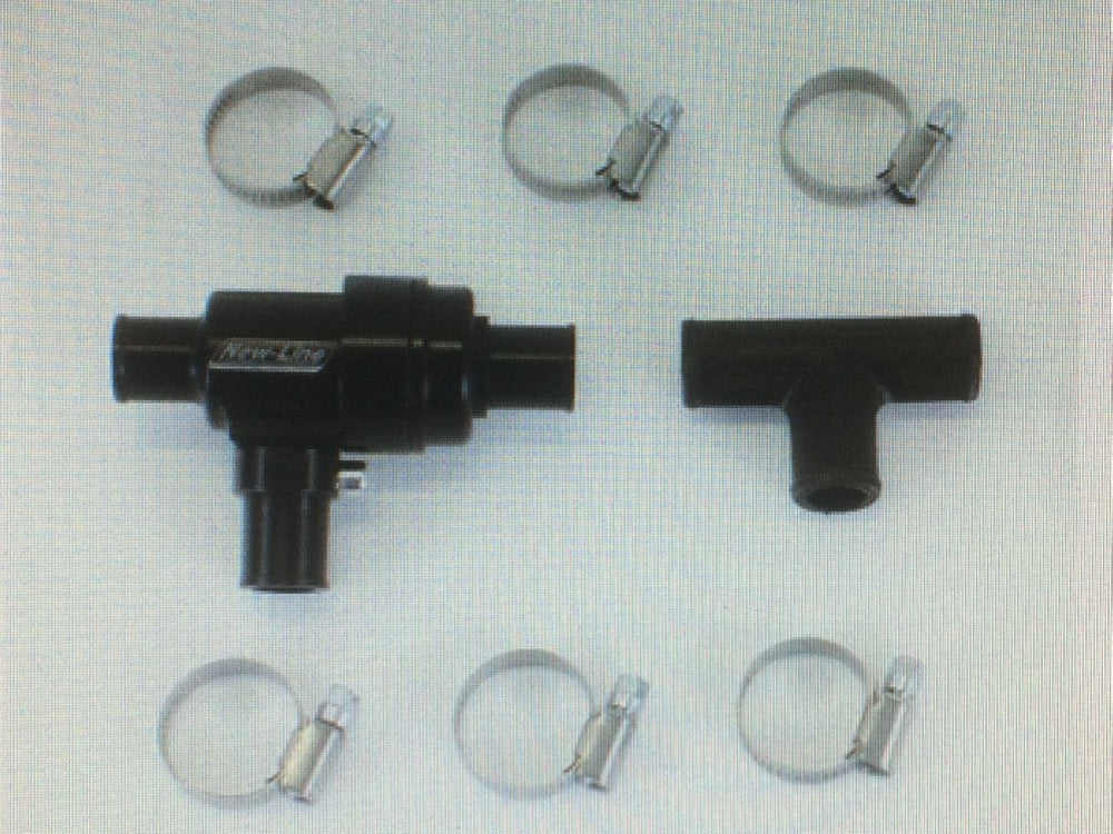 New Line Kart 3 Wege Aluminium Thermostat komplett 45°C Wassertemperatur